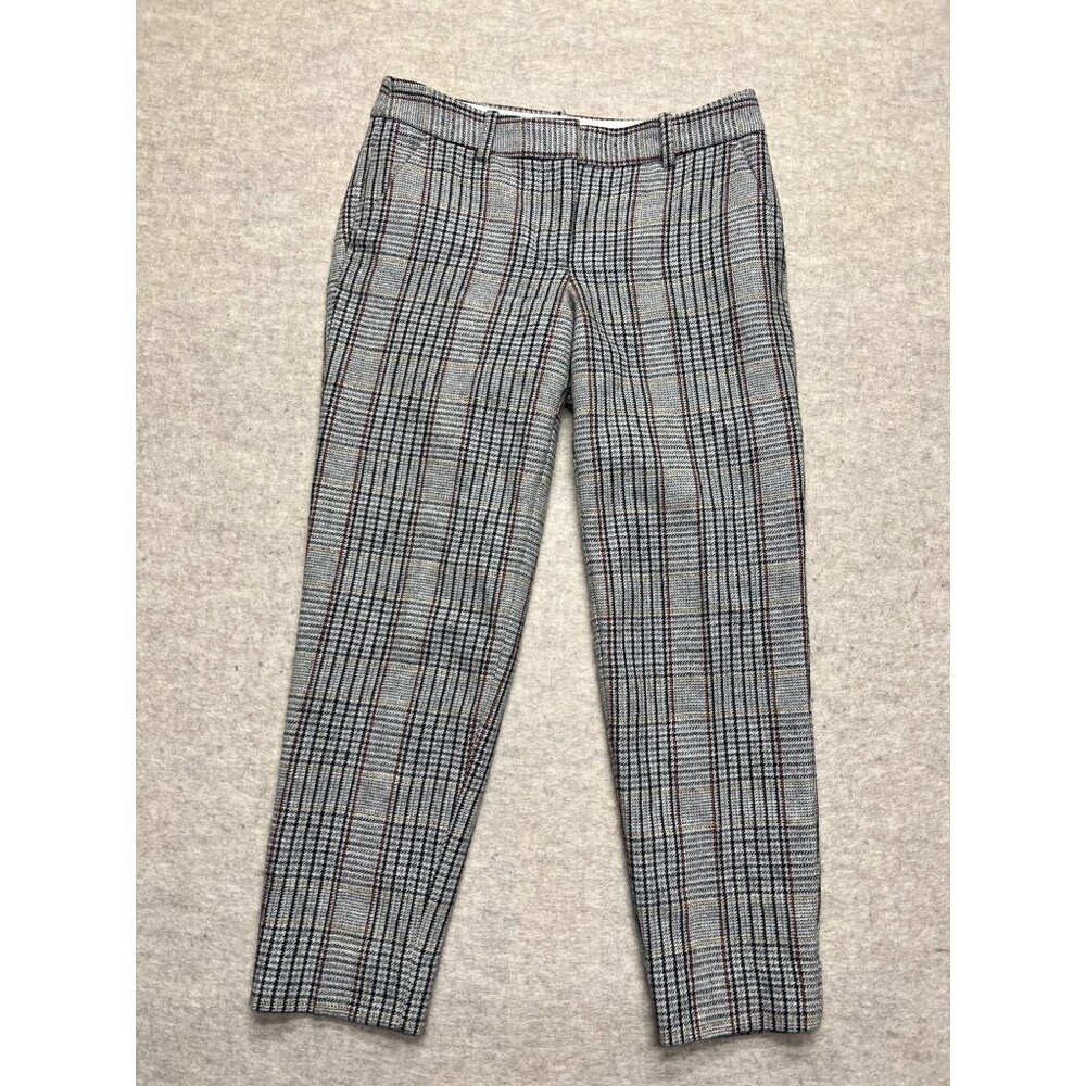 J. Crew Factory Gray Plaid Ankle Pants